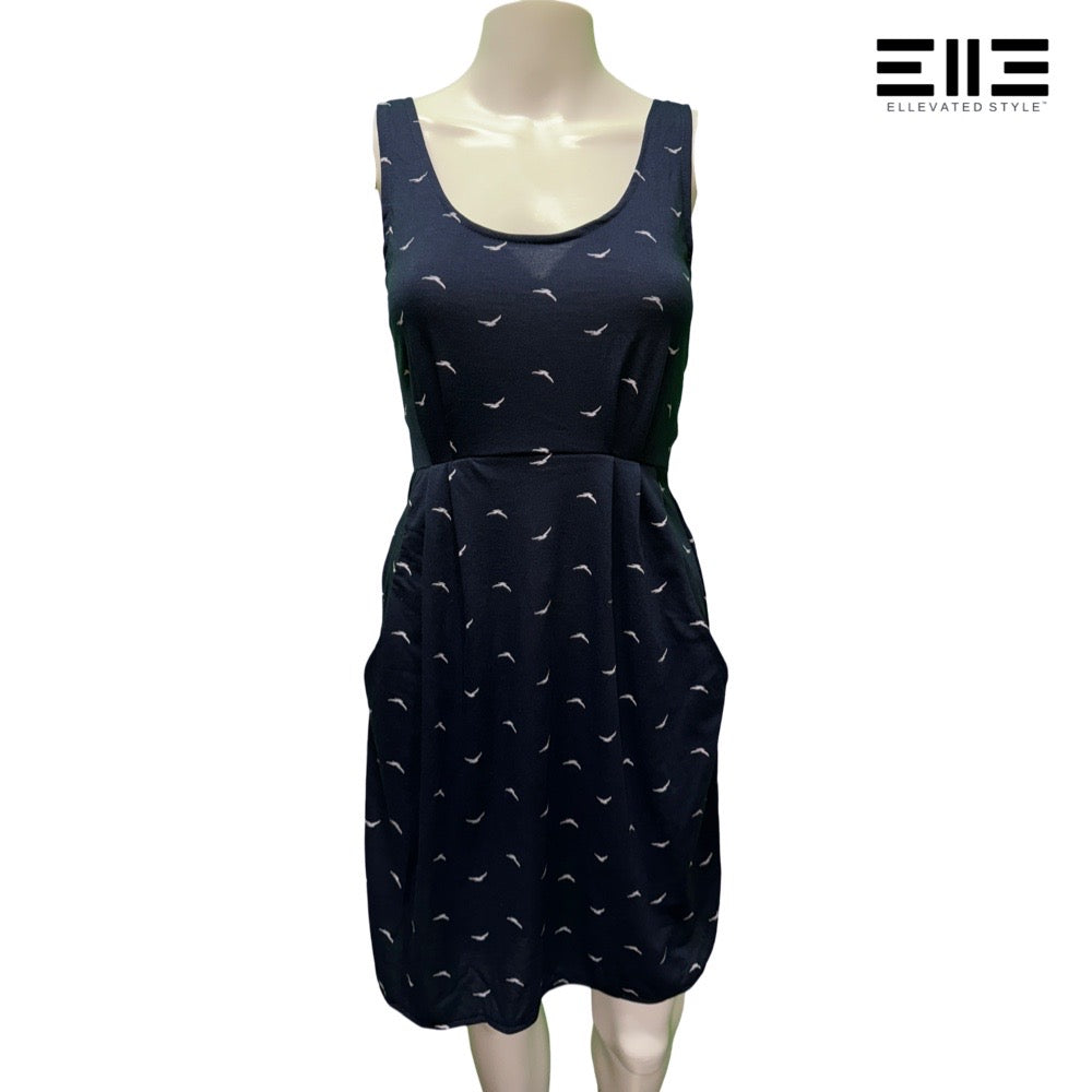 Sleeveless Fitted Sundress w/ pockets & Elastic Back