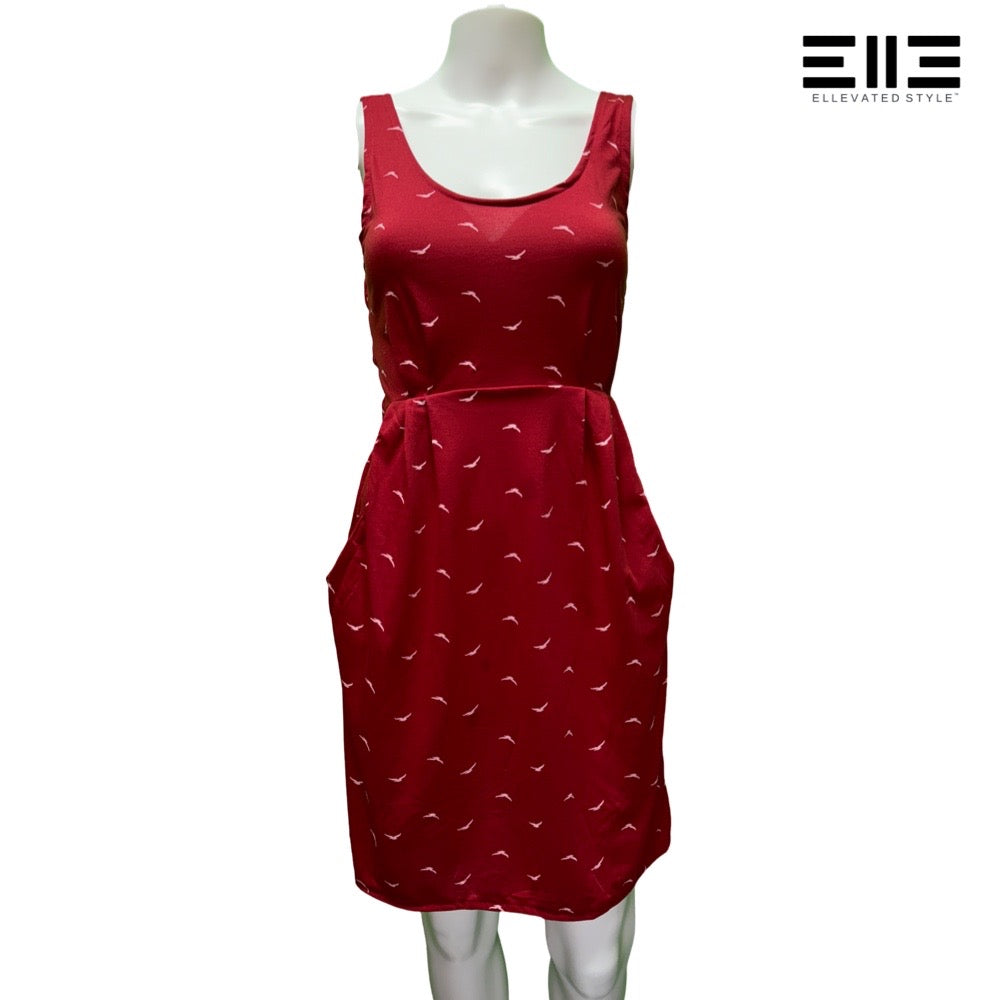 Sleeveless Fitted Sundress w/ pockets & Elastic Back