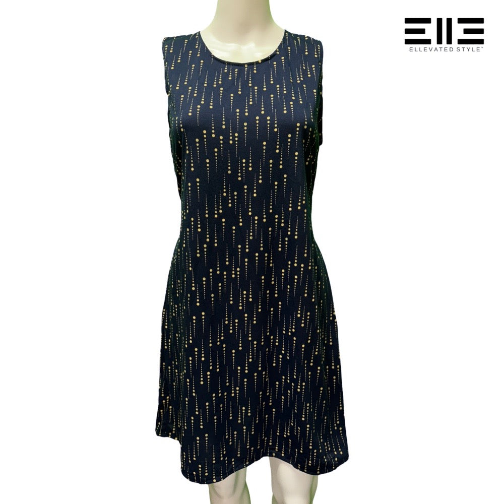 Sleeveless Sundress with Elastic Back & Button Neck
