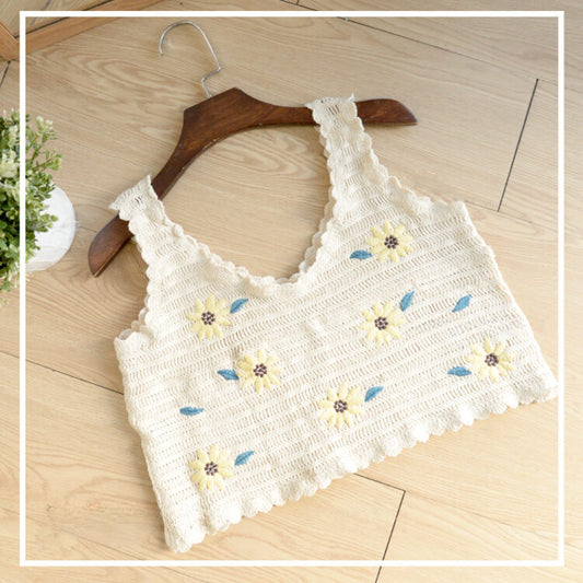 Floral Crochet Crop Top