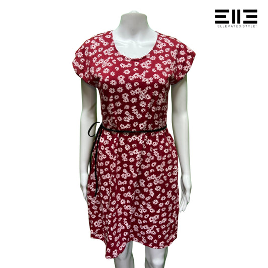 Flowered Sundress Tie-Waist with Pockets