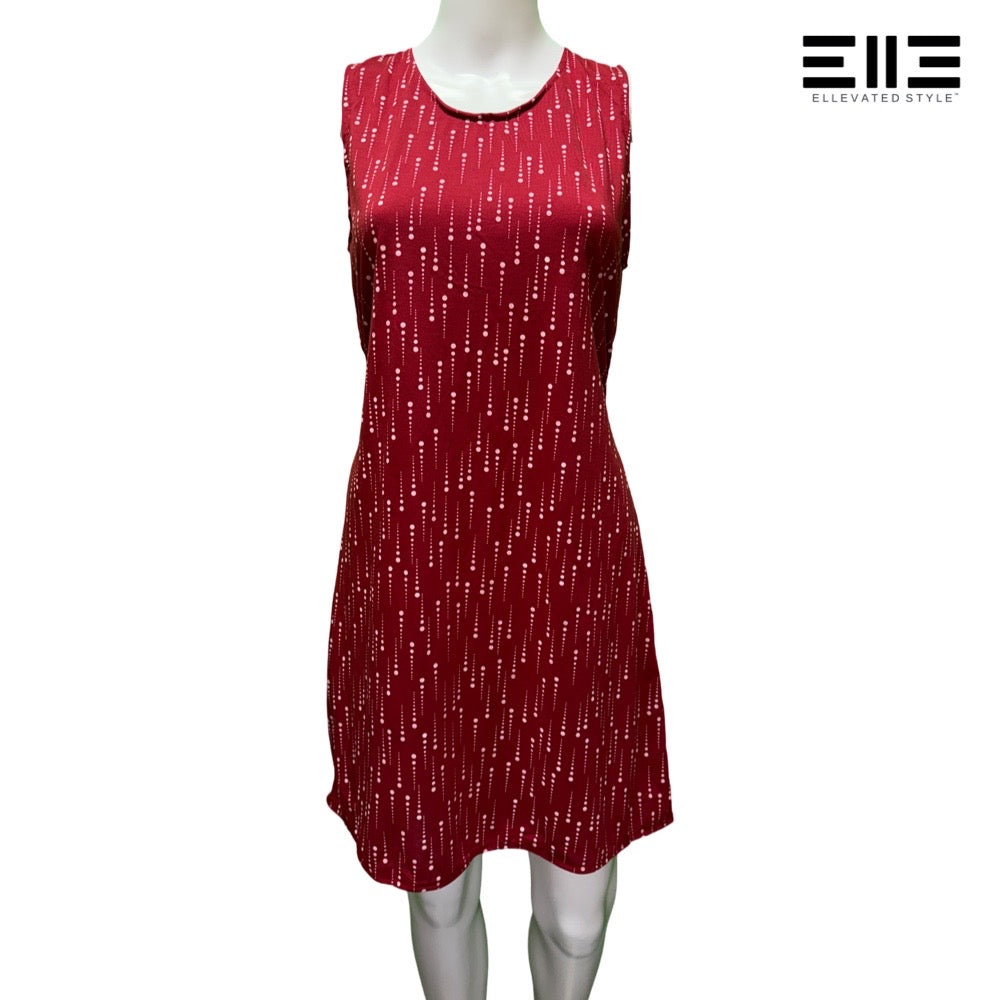 Sleeveless Sundress with Elastic Back & Button Neck